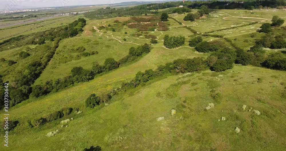 Hadleigh Castle in Essex. Drone 4K DJI Phantom Olympic cycle track approach. Hadleigh Castle in Essex. Drone 4K DJI Phantom Olympic cycle track approach.
