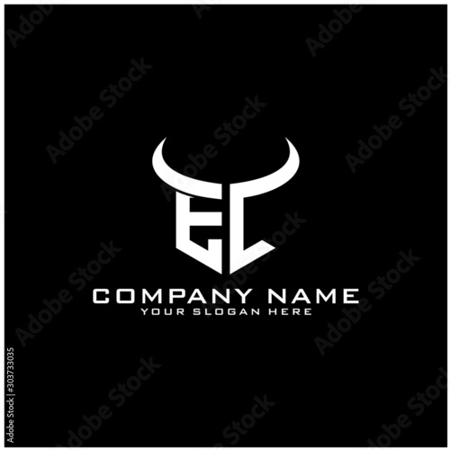 Letter EL logo icon design template elements