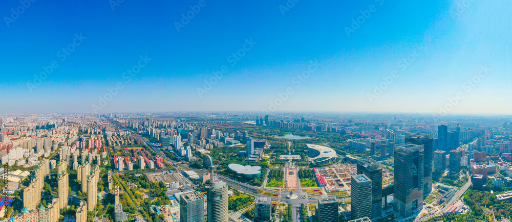 Aerial scenery at Century Square in Shanghai, China