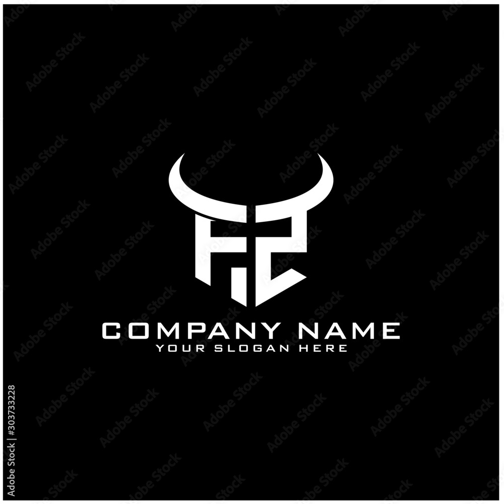 Letter FZ logo icon design template elements Letter FZ logo icon design template elements