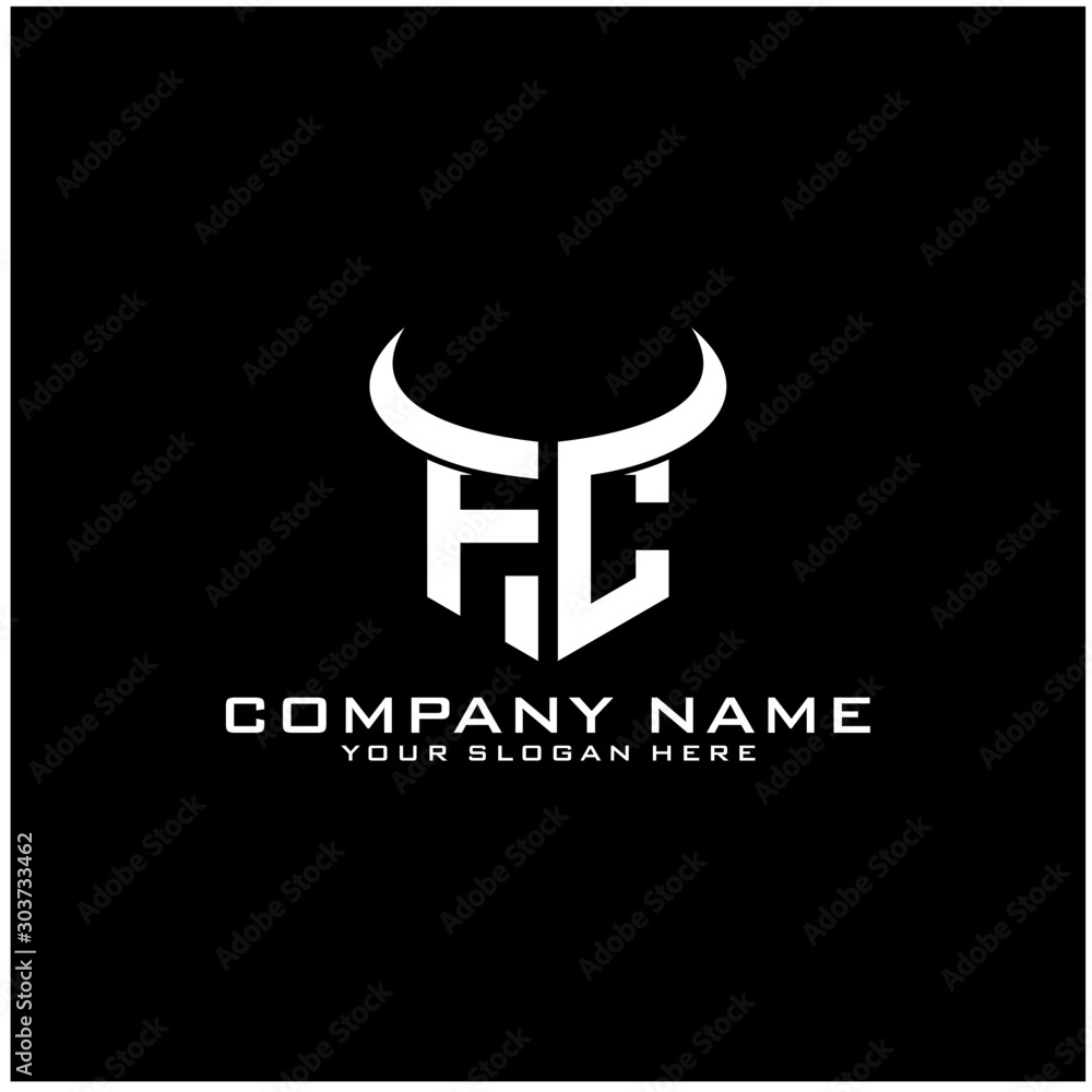 Letter FC logo icon design template elements Letter FC logo icon design template elements