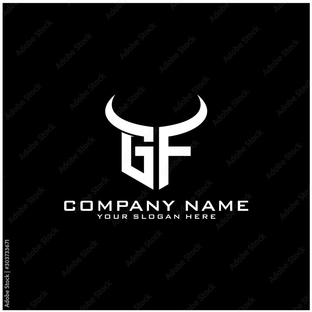 Letter GF logo icon design template elements