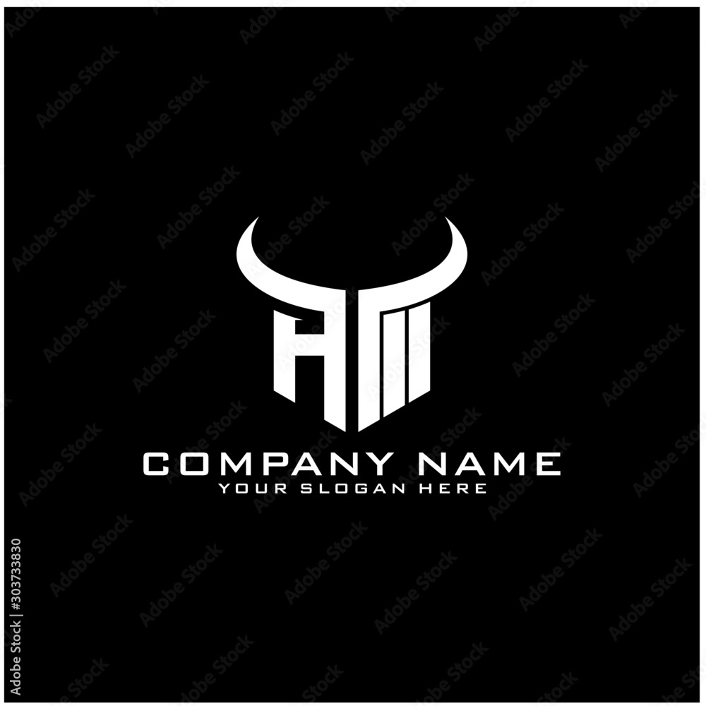 Letter HM ogo icon design template elements Letter HM ogo icon design template elements