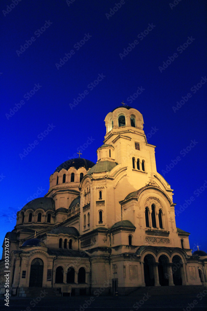 ブルガリア　早朝のアレクサンドル・ネフスキー大聖堂