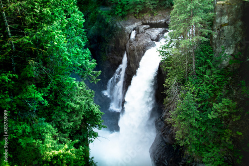 Beautiful waterfall in the forest.