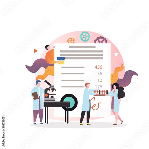 Medical analysis vector concept for web banner, website page etc