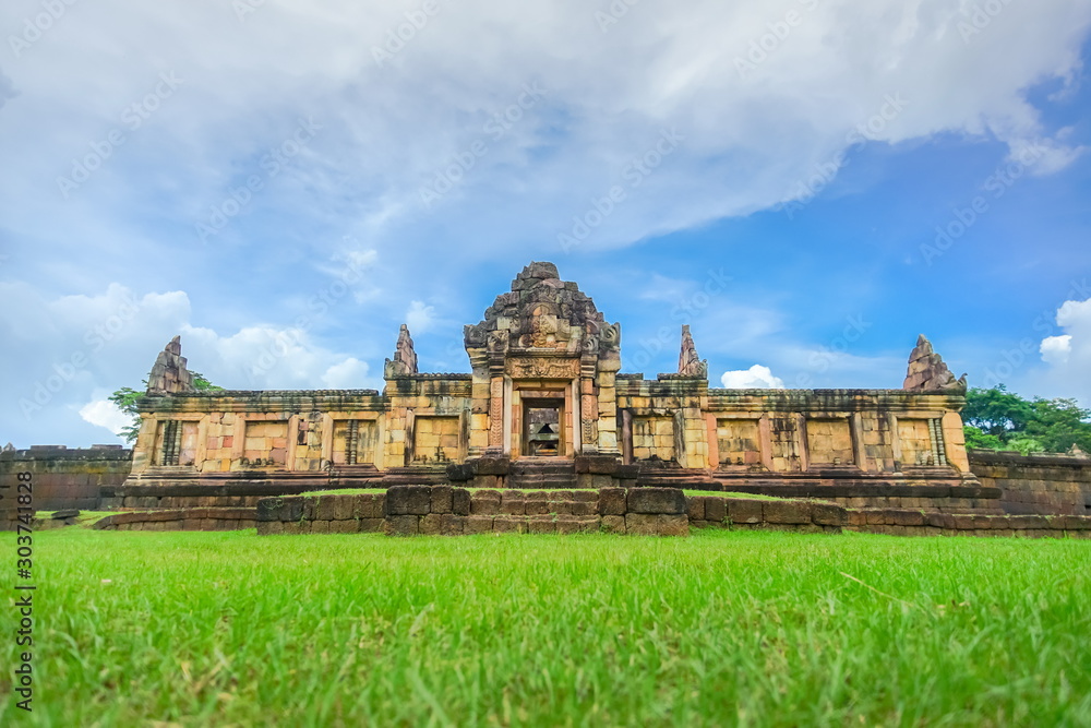 Ancient Khmer temple Prasat Muang Tam in Thailand.