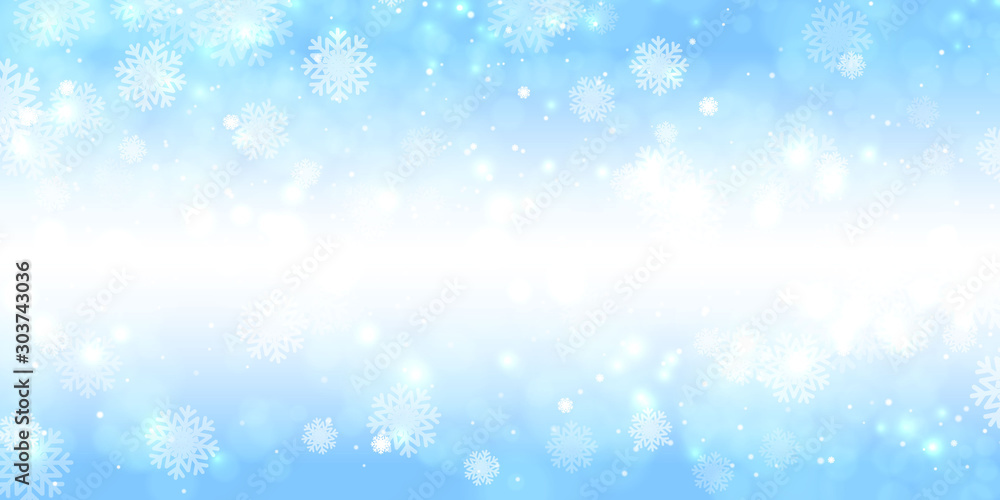 lights bokeh background with winter party vector poster