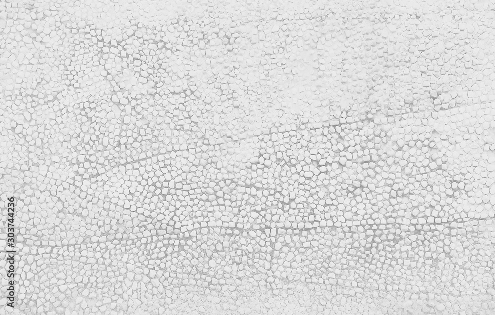 Small stone texture decorative on concrete wall  in seamless patterns , white or gray light background - obrazy, fototapety, plakaty 