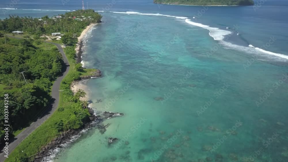 4K Aerial drone of Lalomanu Beach Upolu Samoa South Pacific 4K Aerial drone of Lalomanu Beach Upolu Samoa South Pacific