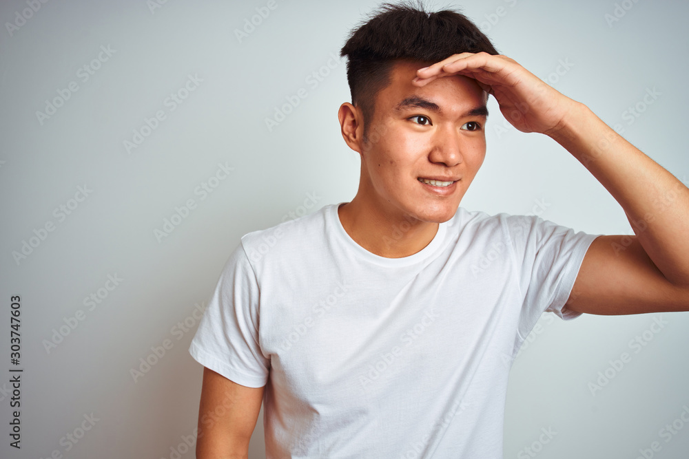 Portrait Young Chinese man face frontal Stock Photo - Alamy