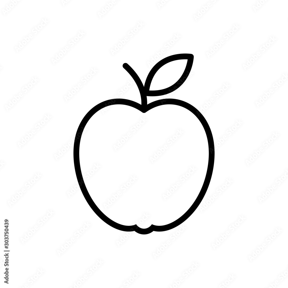 apple fruit icon vector design template apple fruit icon vector design template