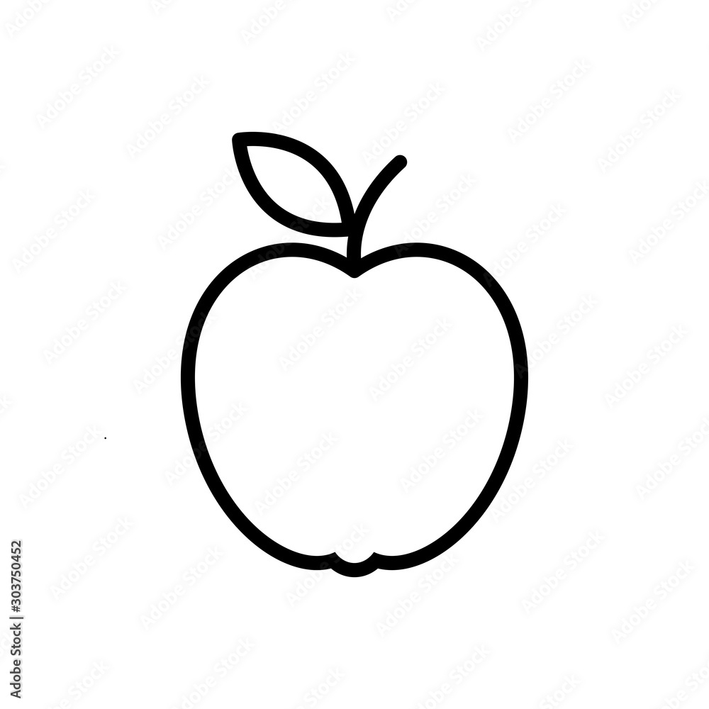apple fruit icon vector design template apple fruit icon vector design template