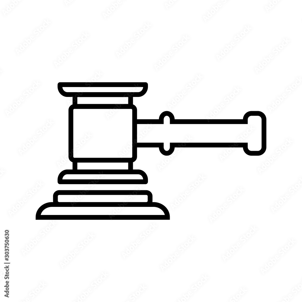 hammer of justice icon vector design template hammer of justice icon vector design template
