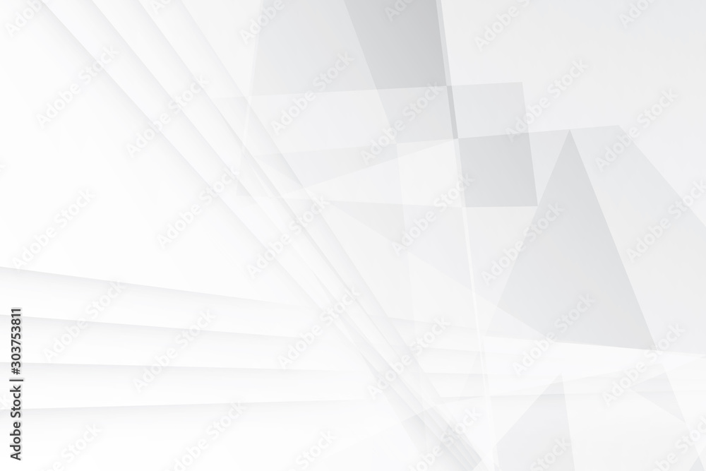 Fototapeta premium Abstract geometric white and gray color background. Vector, illustration. 