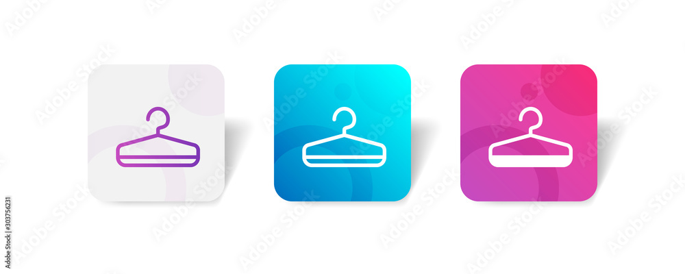 clothes hanger round icon in smooth gradient background button clothes hanger round icon in smooth gradient background button