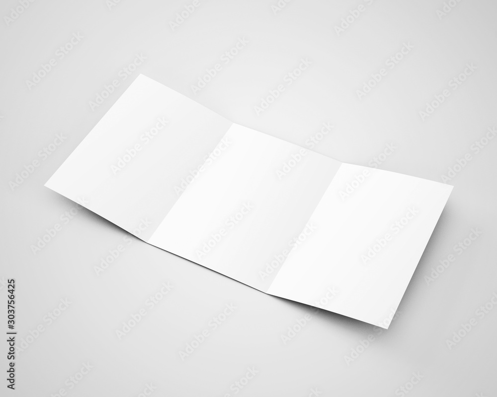 A4 Three Fold Trifold Brochure White Blank Mockup A4 Three Fold Trifold Brochure White Blank Mockup