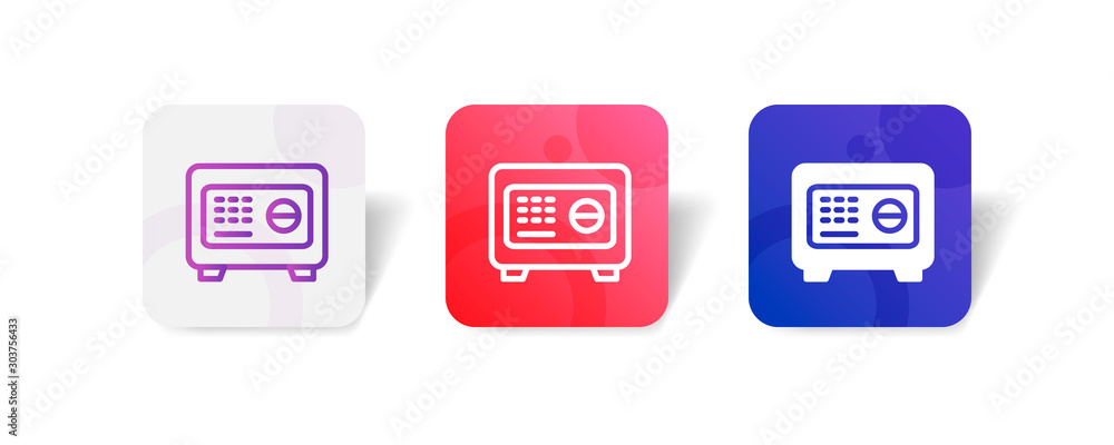 deposit box round icon in smooth gradient background button deposit box round icon in smooth gradient background button
