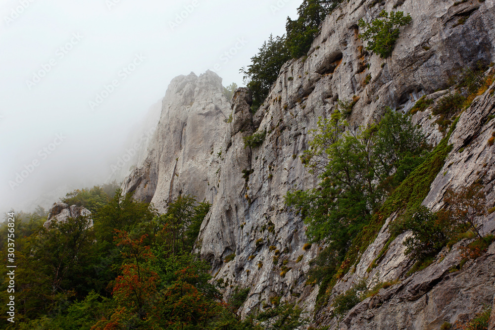 Fog and clouds on Velebit mountain, Croatia