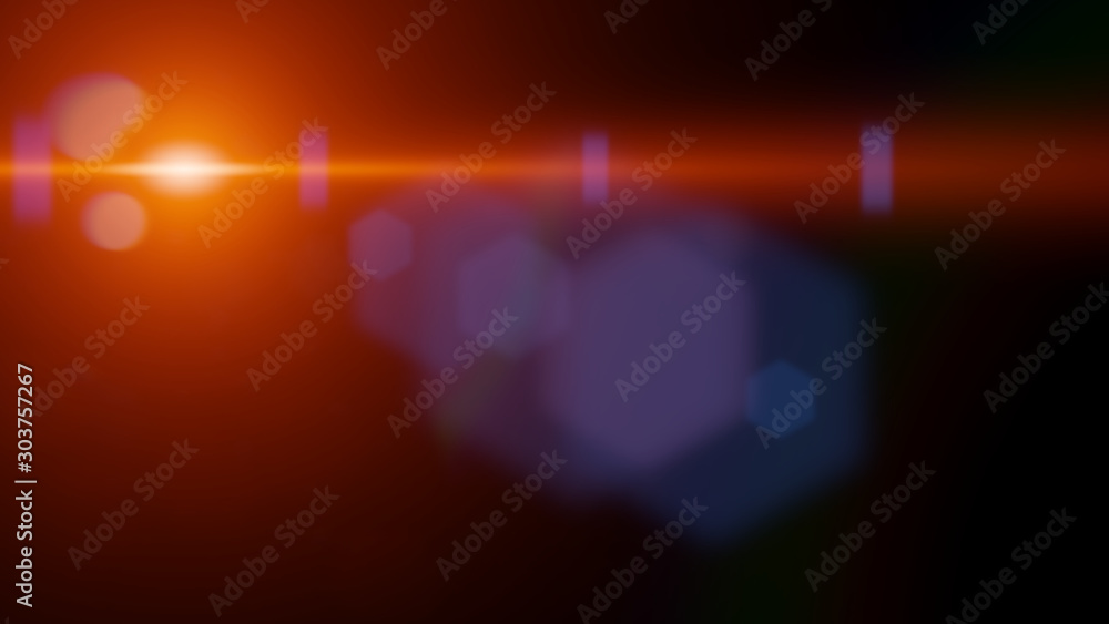 colorful flare effect overlay effect texture in hot orange and blue with hexagonal bokeh and light streak in front of a black background colorful flare effect overlay effect texture in hot orange and blue with hexagonal bokeh and light streak in front of a black background