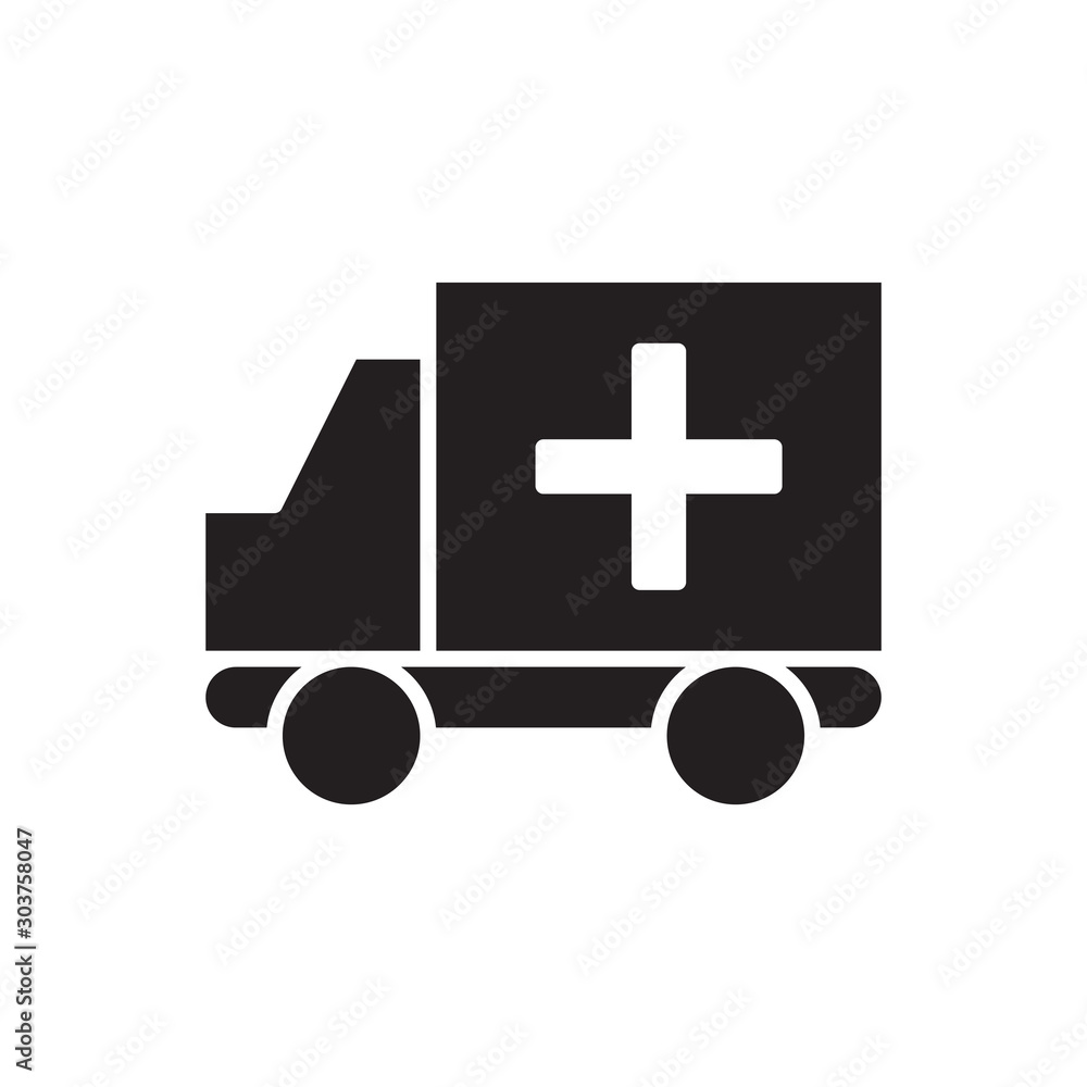 flat glyph black ambulance icon. Logo element illustration. ambulance design. vector eps 10 . ambulance concept. Can be used in web and mobile . trendy simple style. thickness can be adjusted flat glyph black ambulance icon. Logo element illustration. ambulance design. vector eps 10 . ambulance concept. Can be used in web and mobile . trendy simple style. thickness can be adjusted