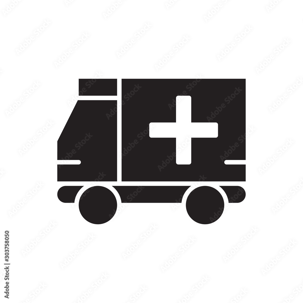 flat glyph black ambulance icon. Logo element illustration. ambulance design. vector eps 10 . ambulance concept. Can be used in web and mobile . trendy simple style. thickness can be adjusted flat glyph black ambulance icon. Logo element illustration. ambulance design. vector eps 10 . ambulance concept. Can be used in web and mobile . trendy simple style. thickness can be adjusted