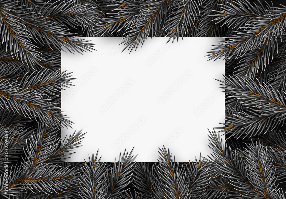 Naklejka premium Christmas tree branches