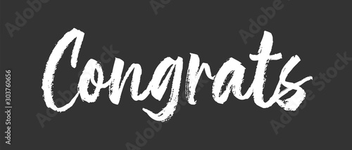 Congrats lettering. Handwritten modern calligraphy. Vector illustrated letters for congratulations design.