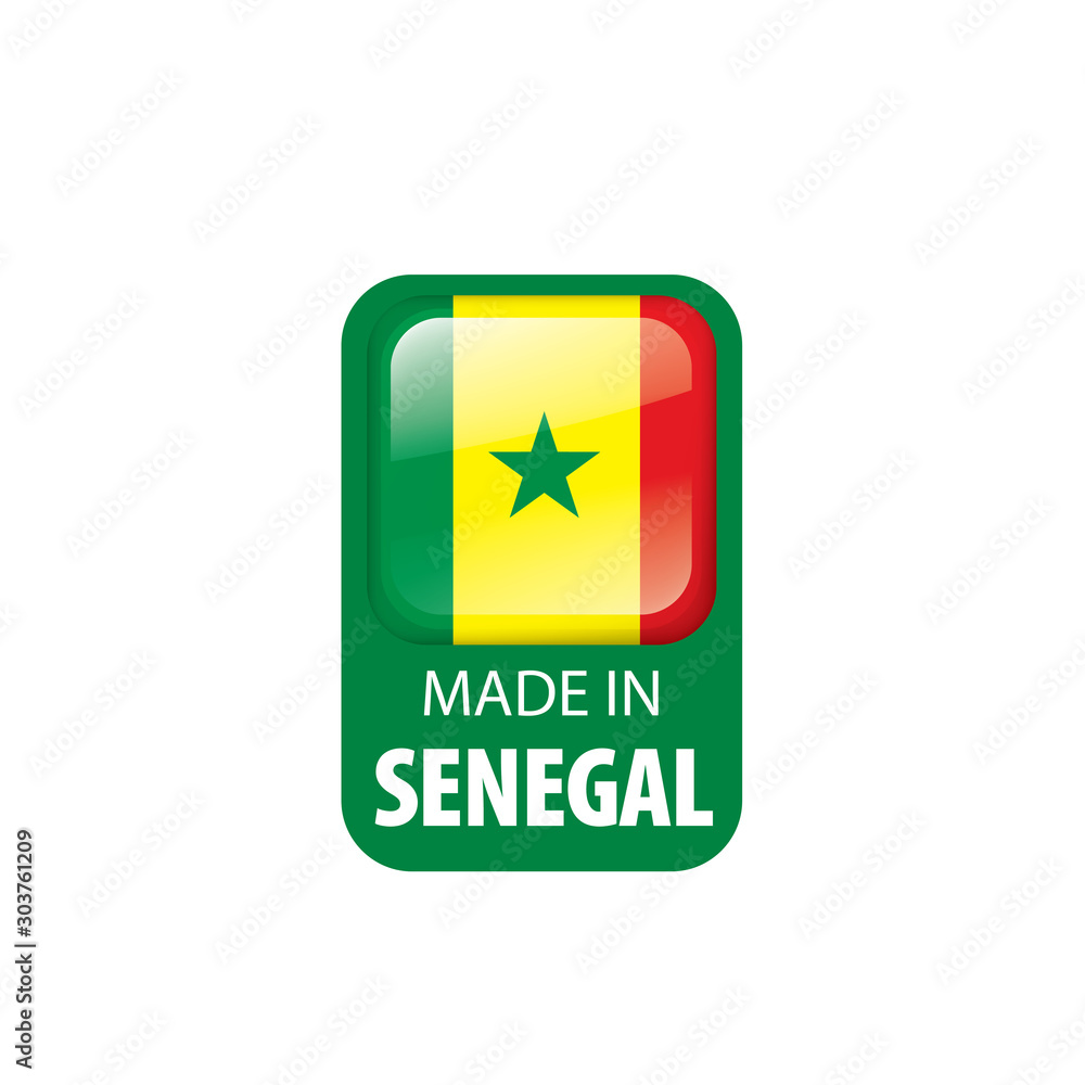 Senegal flag, vector illustration on a white background Senegal flag, vector illustration on a white background