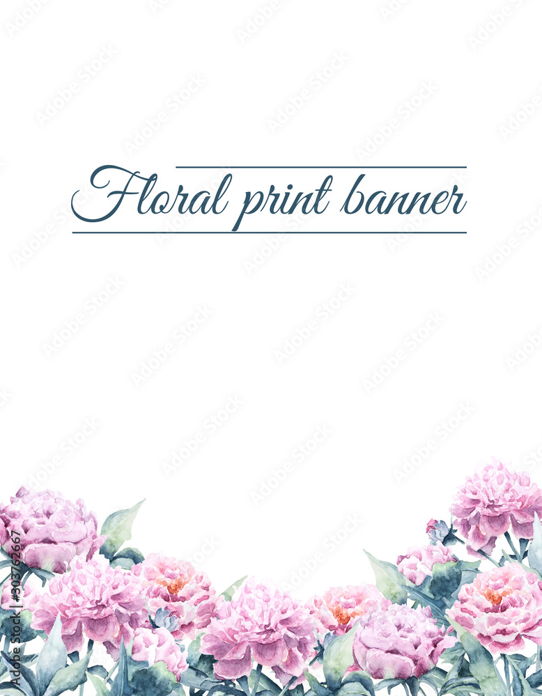Making a banner with a border drawn with watercolor pions
