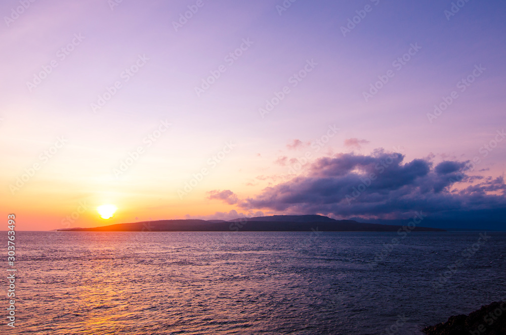 Fototapeta premium sunrise over the sea - East Java, Indonesia