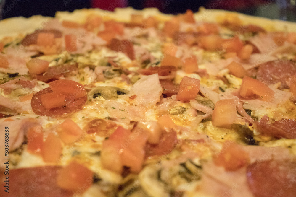 Taste pizza on the wood background Taste pizza on the wood background