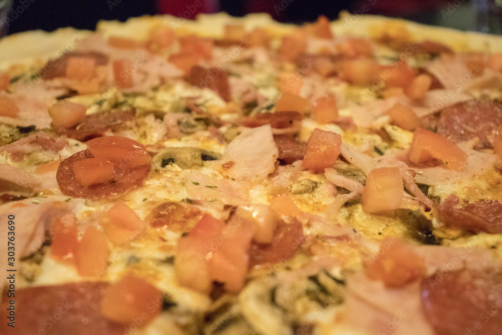 Taste pizza on the wood background Taste pizza on the wood background