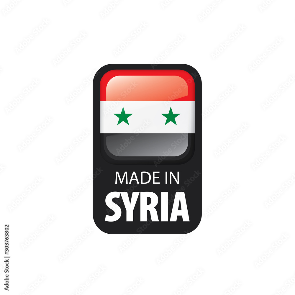 Syria flag, vector illustration on a white background Syria flag, vector illustration on a white background
