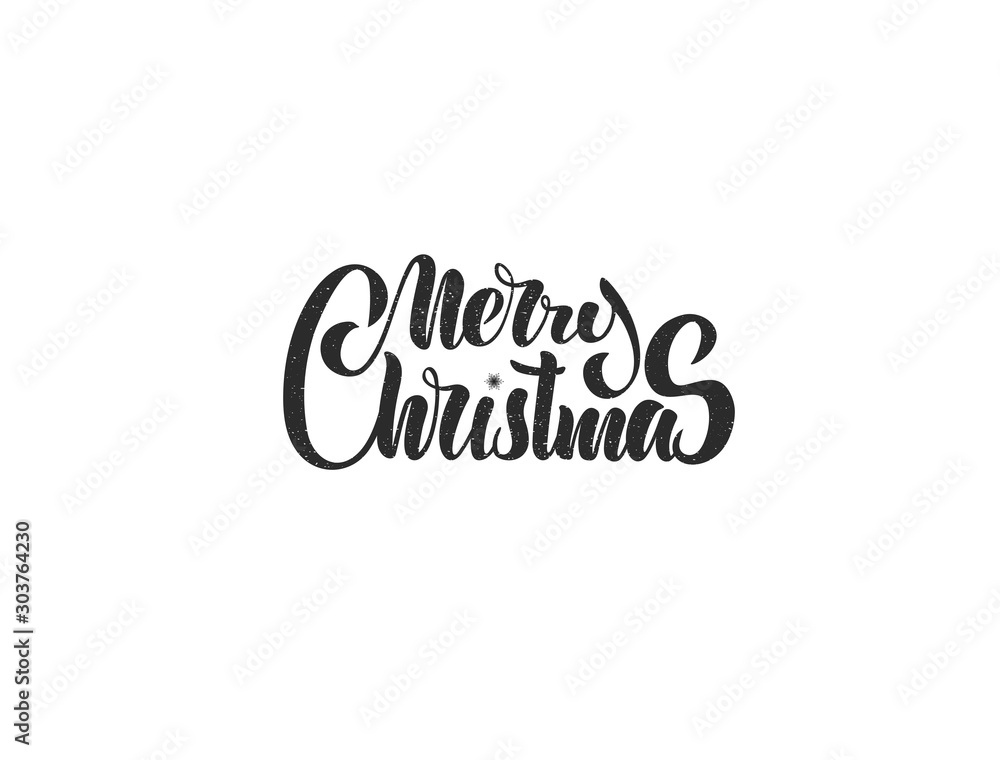 Merry Christmas inscription calligraphic lettering design. Congratulation