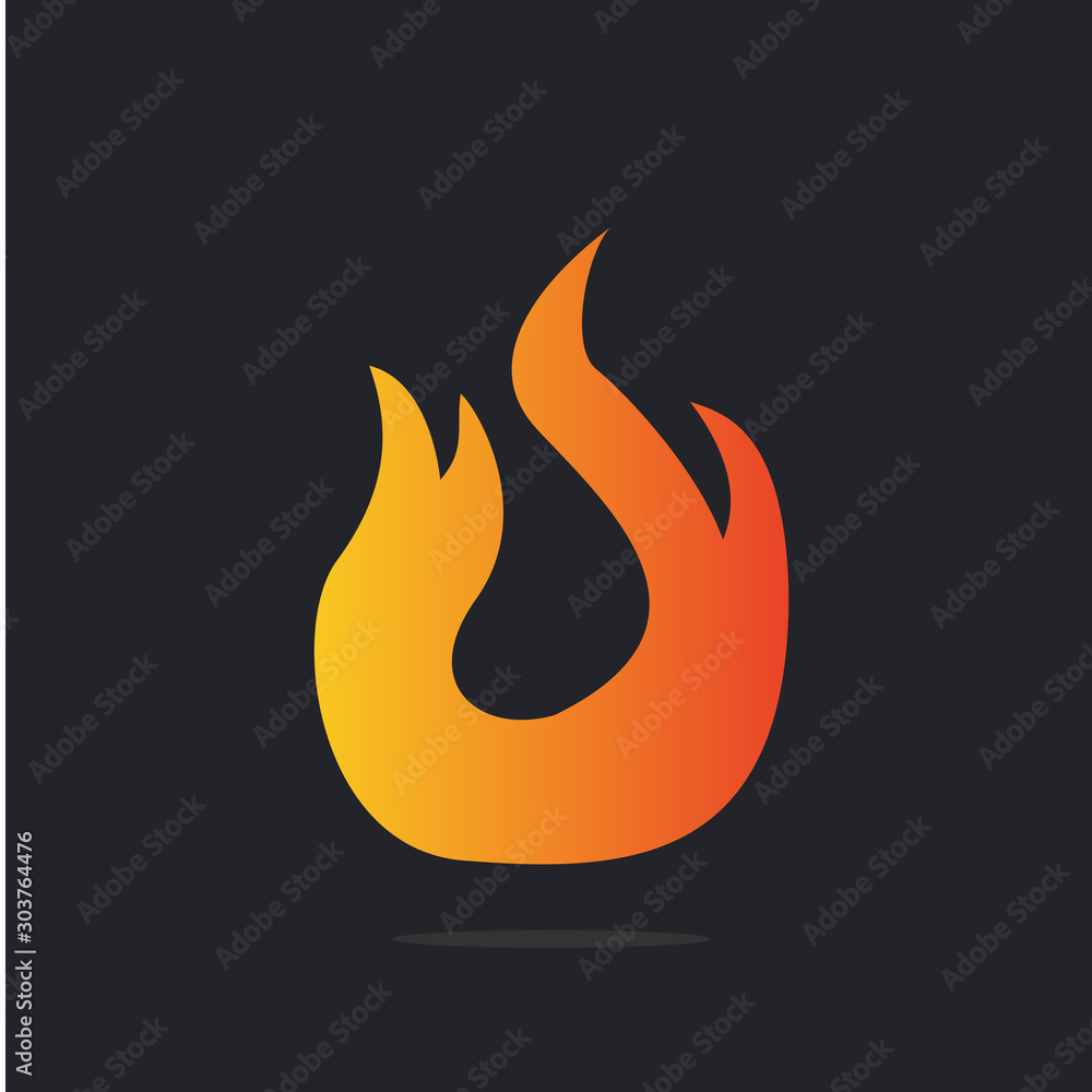Fire flames icon logo vector Fire flames icon logo vector