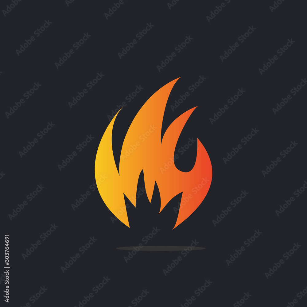Fire flames icon logo vector Fire flames icon logo vector
