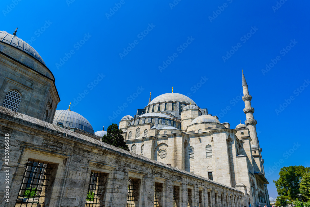 Suleymaniye Mosque in the Fatih district of Istanbul, Turkey. Travel concept of historical part.