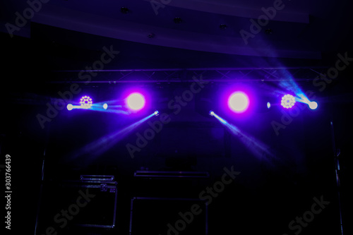 concert light show, colorful stage background © Med Photo Studio
