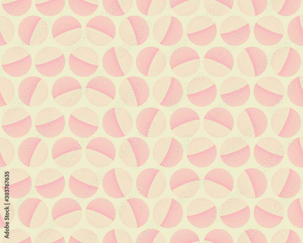 abstract wired spheres seamless creamy pink