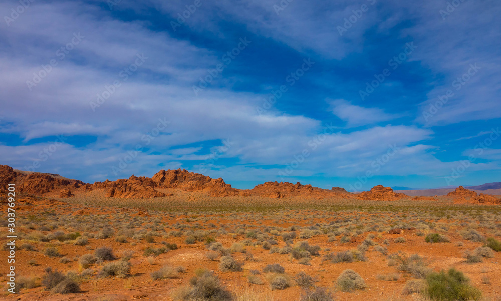 Felslandschaft Red Fire Nationalpark mit Freitextfläche Felslandschaft Red Fire Nationalpark mit Freitextfläche