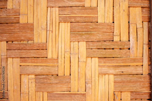 Natural bamboo weave background  texture