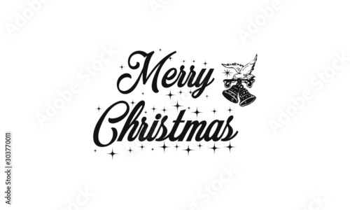 Merry Christmas Text  Creative typography for Holiday greeting  gift  poster