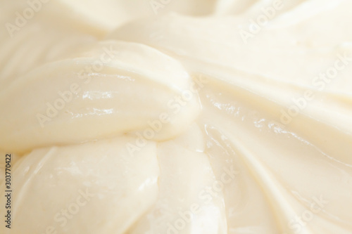 Close up texture of creamy cake batter