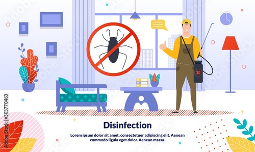 House Pest Control Service Flat Vector Banner