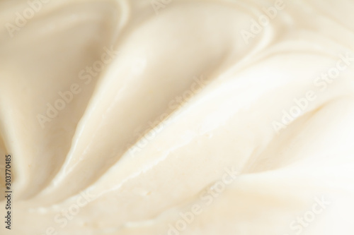 Close up texture of creamy cake batter
