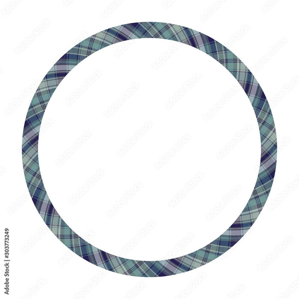Circle borders and frames vector. Round border pattern geometric vintage frame design. Scottish tartan plaid fabric texture. Template for gift card, collage, scrapbook or photo album and portrait.. Circle borders and frames vector. Round border pattern geometric vintage frame design. Scottish tartan plaid fabric texture. Template for gift card, collage, scrapbook or photo album and portrait..