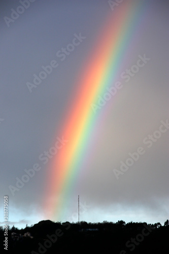 Rainbow in an autumn day