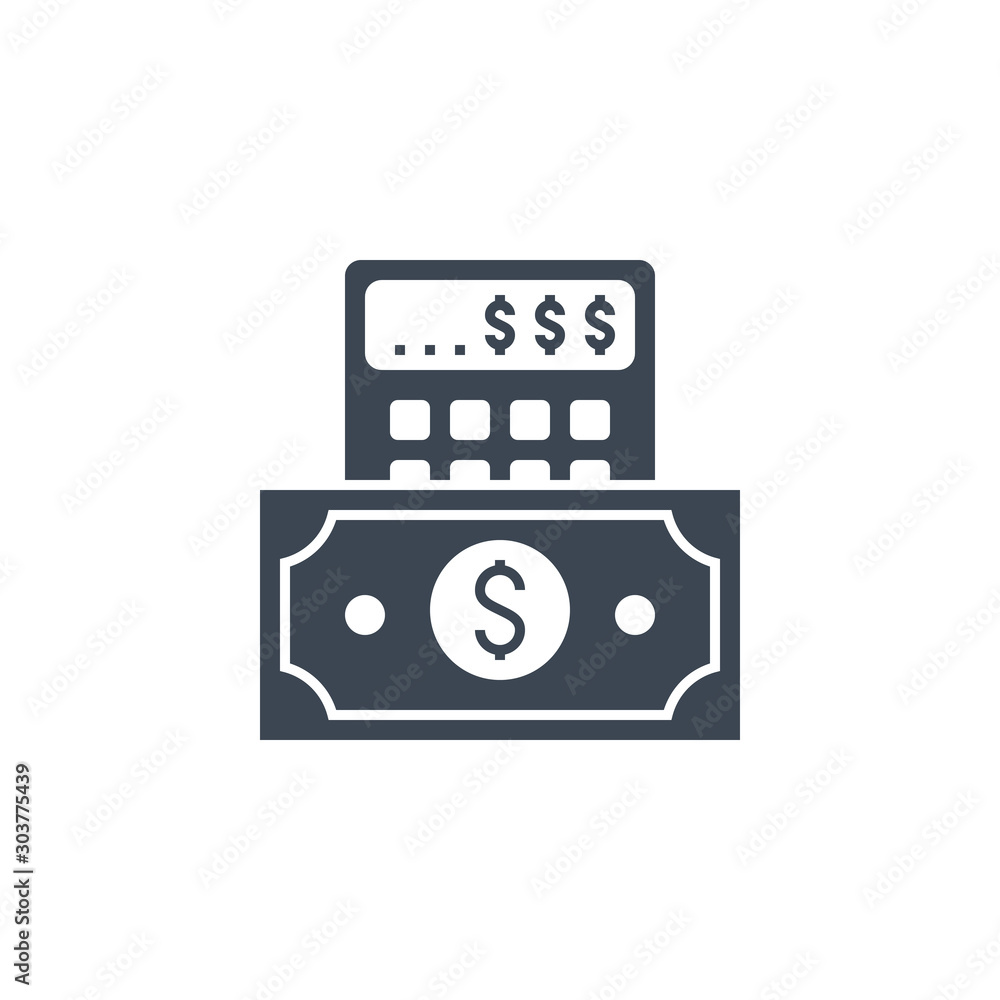 Financial Calculate related vector glyph icon. Financial Calculate related vector glyph icon.