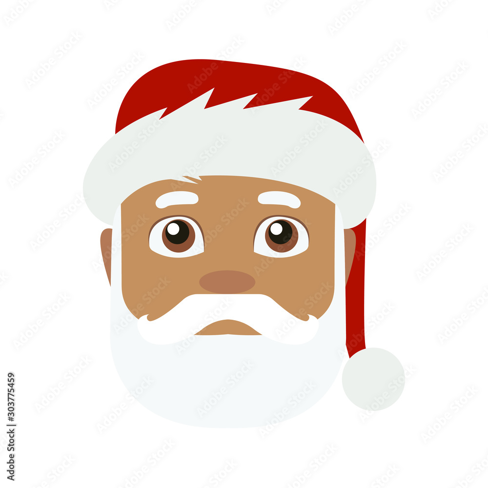 Santa Claus emoji vector medium skin tone Santa Claus emoji vector medium skin tone